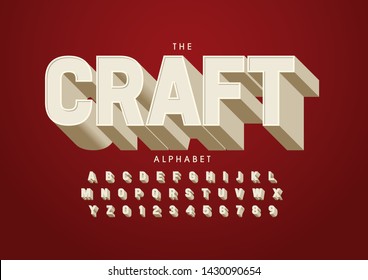 Vector of stylized modern font and alphabet
