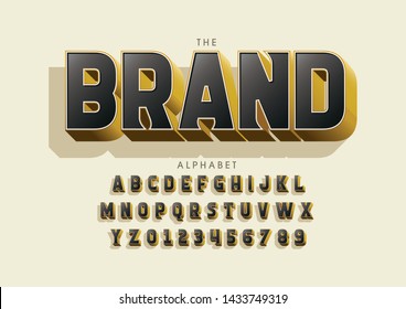 Vector de letra y alfabeto modernos estilizados