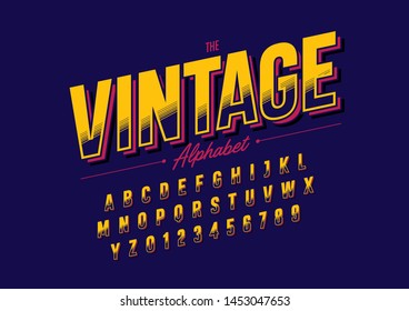 Vector de letra y alfabeto modernos estilizados