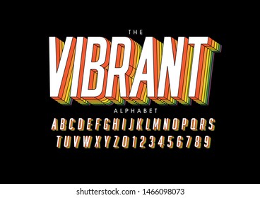 Vector de letra y alfabeto modernos estilizados