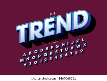 Vector de letra y alfabeto modernos estilizados