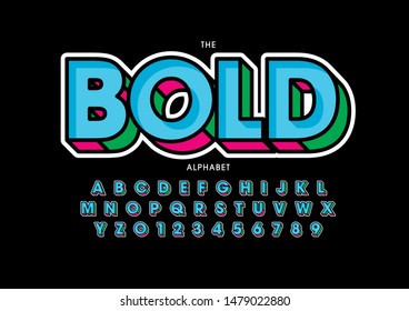 Vector de letra y alfabeto modernos estilizados