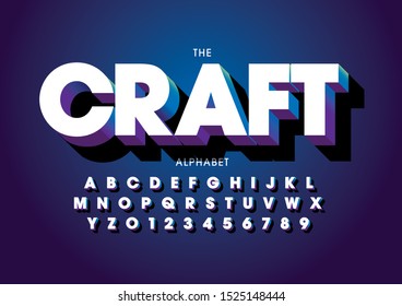 Vector de letra y alfabeto modernos estilizados