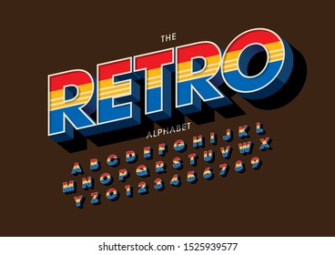 Vector de letra y alfabeto modernos estilizados