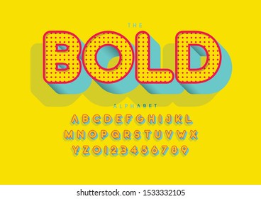 Vetor de fonte e alfabeto modernos estilizados