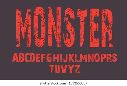 Vector of stylized modern font and alphabet, typeface, abc, poster, banner, design