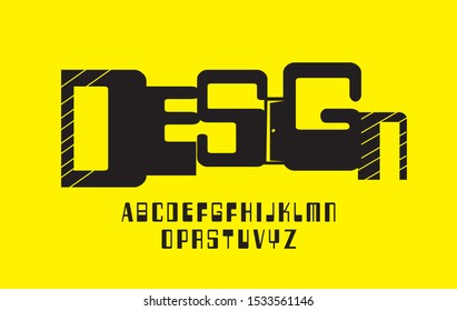 Vector of stylized modern font and alphabet, logo, typeface, abc, poster, banner, design