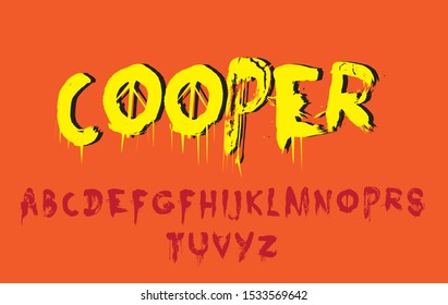Vector of stylized modern font and alphabet, logo, typeface, abc, poster, banner, design