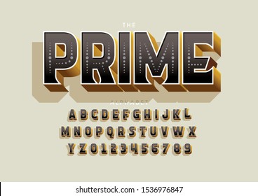 Vector de letra y alfabeto modernos estilizados