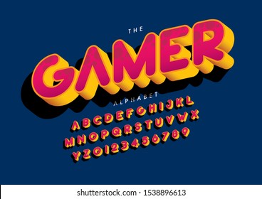 Vector de letra y alfabeto modernos estilizados