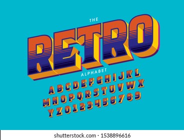 Vector de letra y alfabeto modernos estilizados