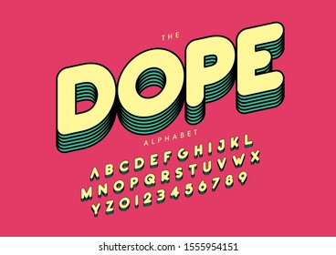 Vector de letra y alfabeto modernos estilizados