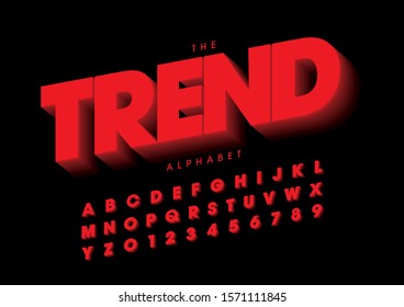 Vector de letra y alfabeto modernos estilizados
