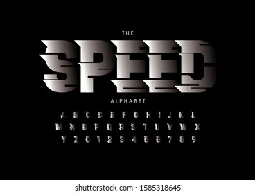 Vector de letra y alfabeto modernos estilizados