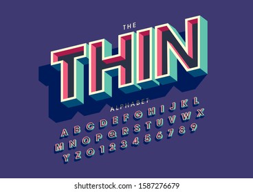 Vector de letra y alfabeto modernos estilizados