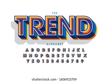 Vektorgrafik von stilisierten modernen Schriften und Alphabeten
