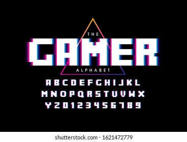 Vector de letra y alfabeto modernos estilizados