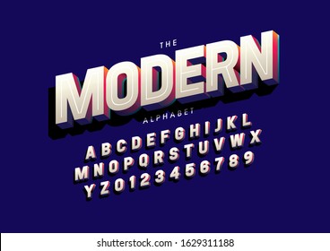Vektorgrafik von stilisierten modernen Schriften und Alphabeten