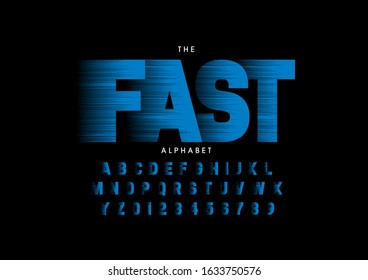 Vector of stylized modern font and alphabet