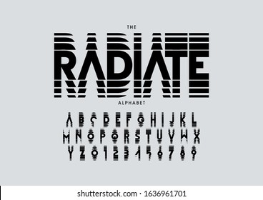 Vector de letra y alfabeto modernos estilizados