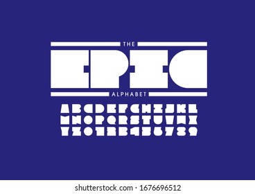 Vector of stylized modern font and alphabet