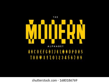 Vector de letra y alfabeto modernos estilizados