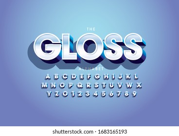 Vector of stylized modern font and alphabet
