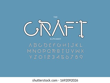 Vektorillustration von stilisierten, modernen Schriften und Alphabeten