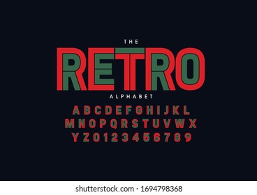 Vector de letra y alfabeto modernos estilizados