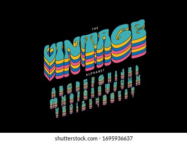 Vector de letra y alfabeto modernos estilizados