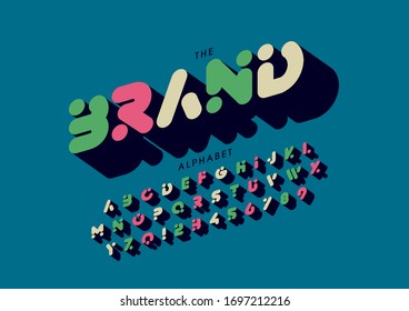 Vector de letra y alfabeto modernos estilizados