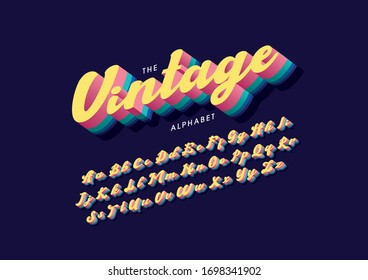 Vector de letra y alfabeto modernos estilizados