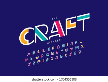 Vektorillustration von stilisierten, modernen Schriften und Alphabeten
