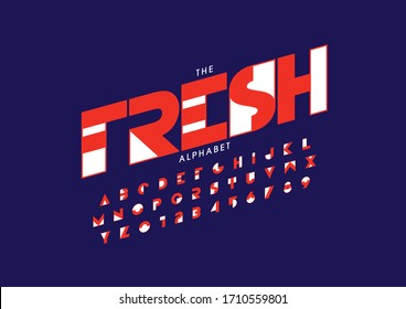 Vector de letra y alfabeto modernos estilizados