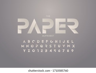 Vector of stylized modern font and alphabet