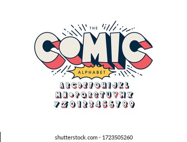 Vector of stylized modern font and alphabet