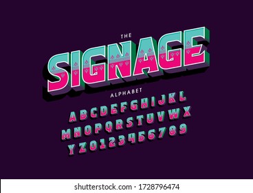 Vector de letra y alfabeto modernos estilizados