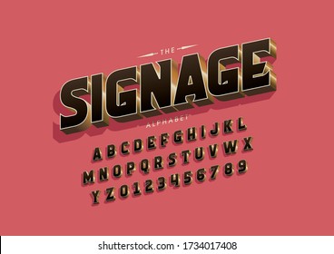 Vector de letra y alfabeto modernos estilizados