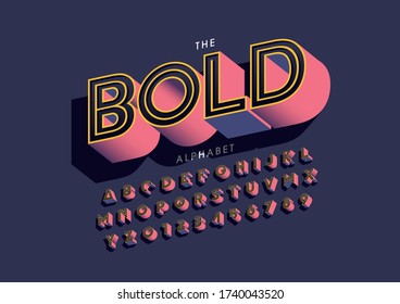 Vector de letra y alfabeto modernos estilizados