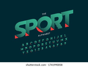 Vektor der stilisierten, modernen Schriftart und des Alphabets