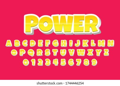 Vector of stylized modern font and alphabet