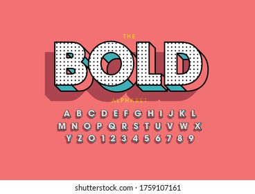 Vector de letra y alfabeto modernos estilizados