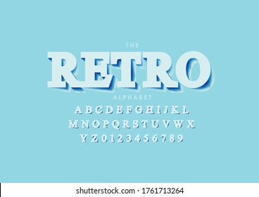 Vector of stylized modern font and alphabet