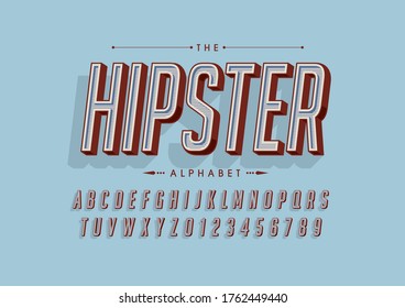 Vector de letra y alfabeto modernos estilizados