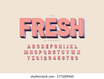 Vector de letra y alfabeto modernos estilizados