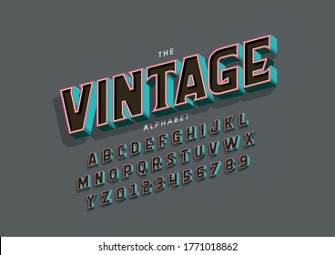 Vektorgrafik von stilisierten modernen Schriften und Alphabeten