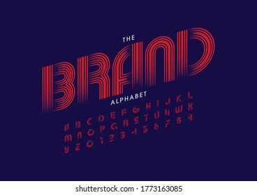 Vector de letra y alfabeto modernos estilizados