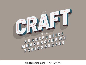 Vektorgrafik von stilisierten modernen Schriften und Alphabeten
