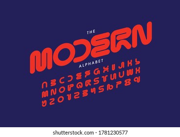 Vector de letra y alfabeto modernos estilizados