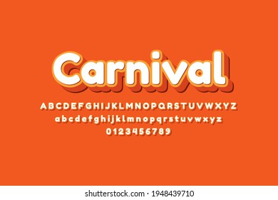 Vector of stylized modern font and alphabet